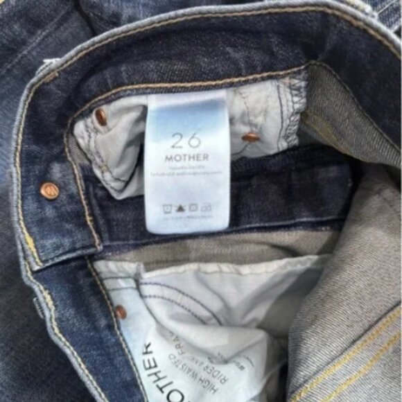 Mother High Waisted Looker Ankle Fray Jeans In Wicked Wildflower size 26 USA - Picture 6 of 7